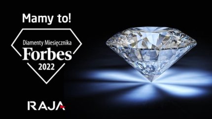 RAJA Polska wśród laureatów prestiżowego rankingu „Diamentów Forbesa” 2022